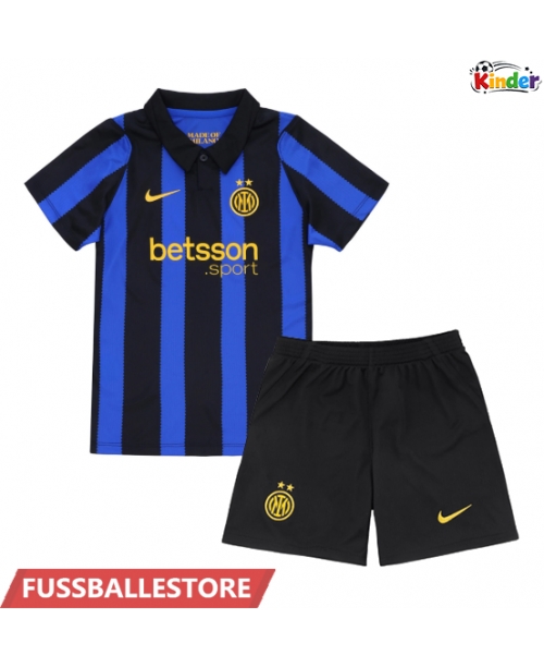 Günstige Inter Milan Yann Bisseck #31 Heimtrikotsatz Kinder 2026-27 Kurzarm (+ Kurze Hosen)